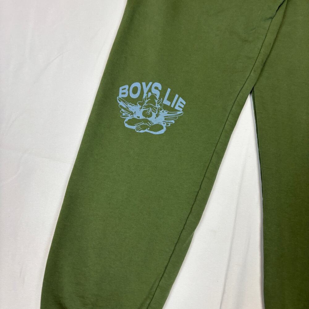 Boys Lie Angel Psychic V2 Sweatpants Olive Women's Small Loungewear Y2K - Picture 5 of 13